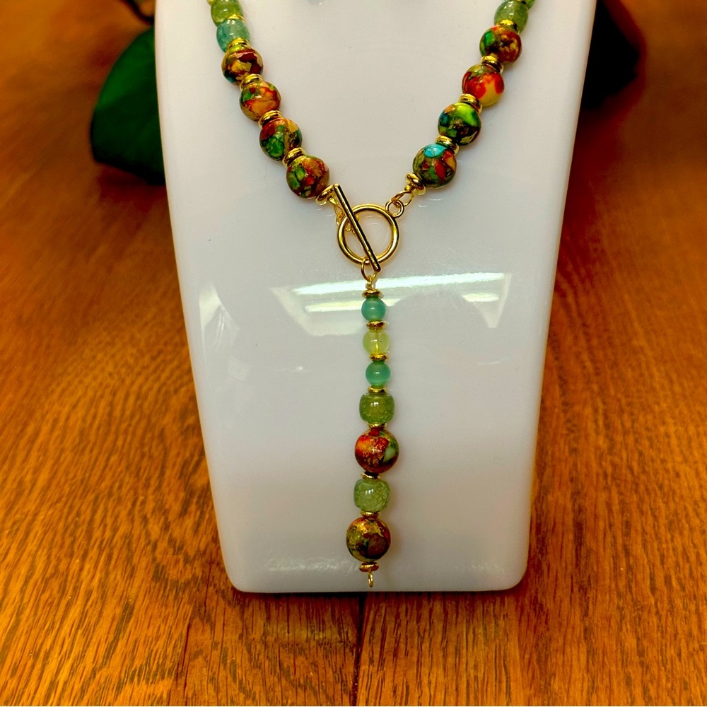 17” necklace with matching earrings